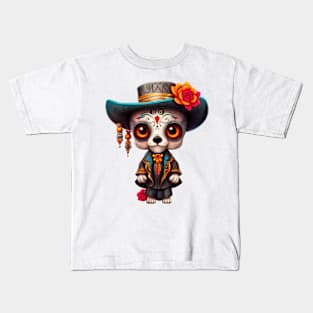 Dia de los Muertos Dog #10 Kids T-Shirt